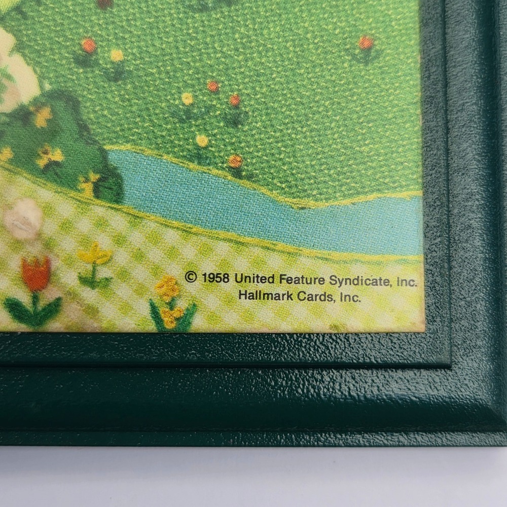 Hallmark Peanuts Plaque Green Snoopy Jogging Vintage 1958 - Picture 3 of 10